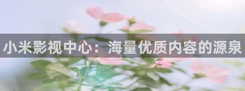 九九视频免费在线观看视频：小米影视中心：海量优质内容的源泉